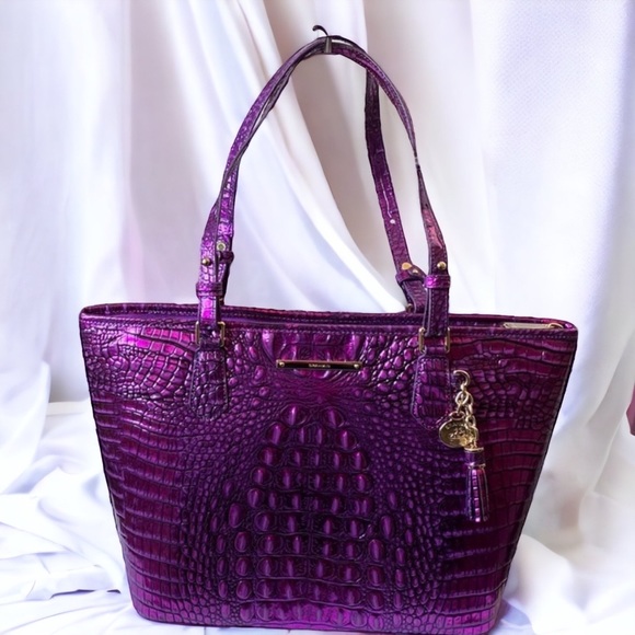 BRAHMIN Purple Potion Zip Top Tote | NWT - Picture 7 of 7
